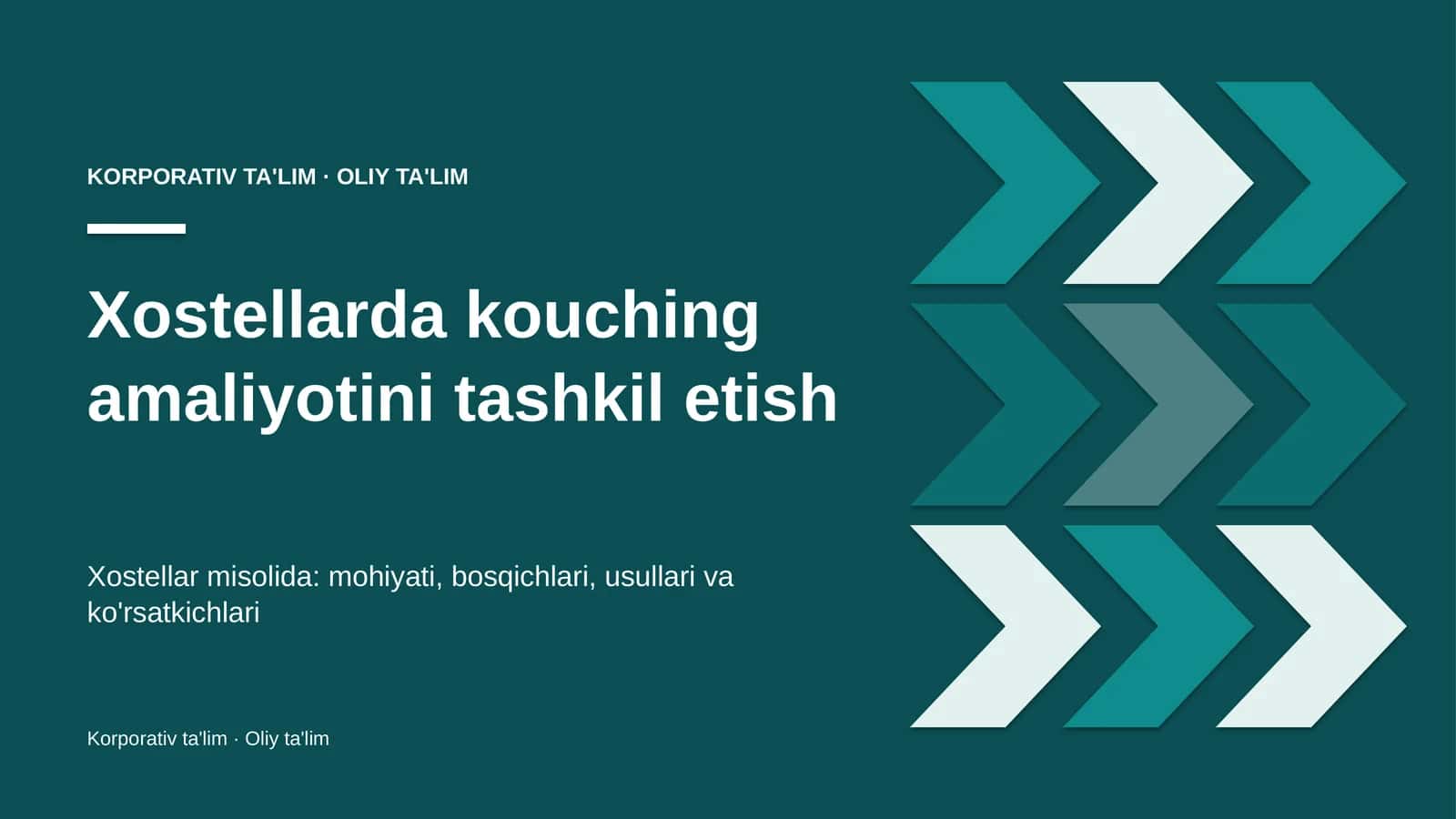 xostellarda kouching amaliyotini tashkil etish 4488