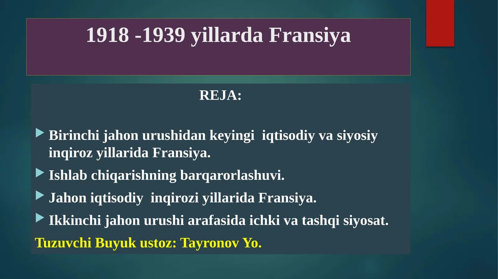 Fransiyada iqtisodiy va siyosiy inqiroz