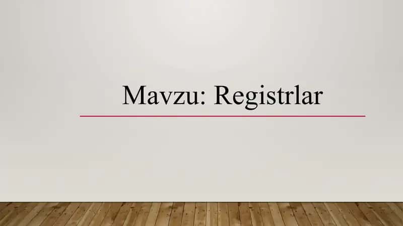 Registrlar