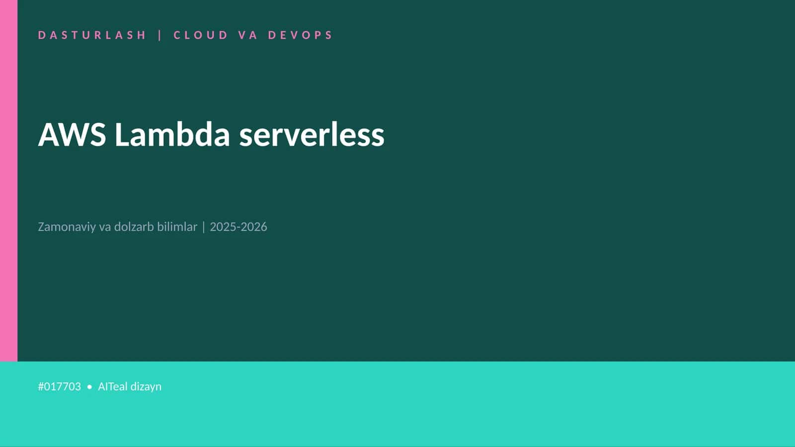 AWS Lambda serverless
