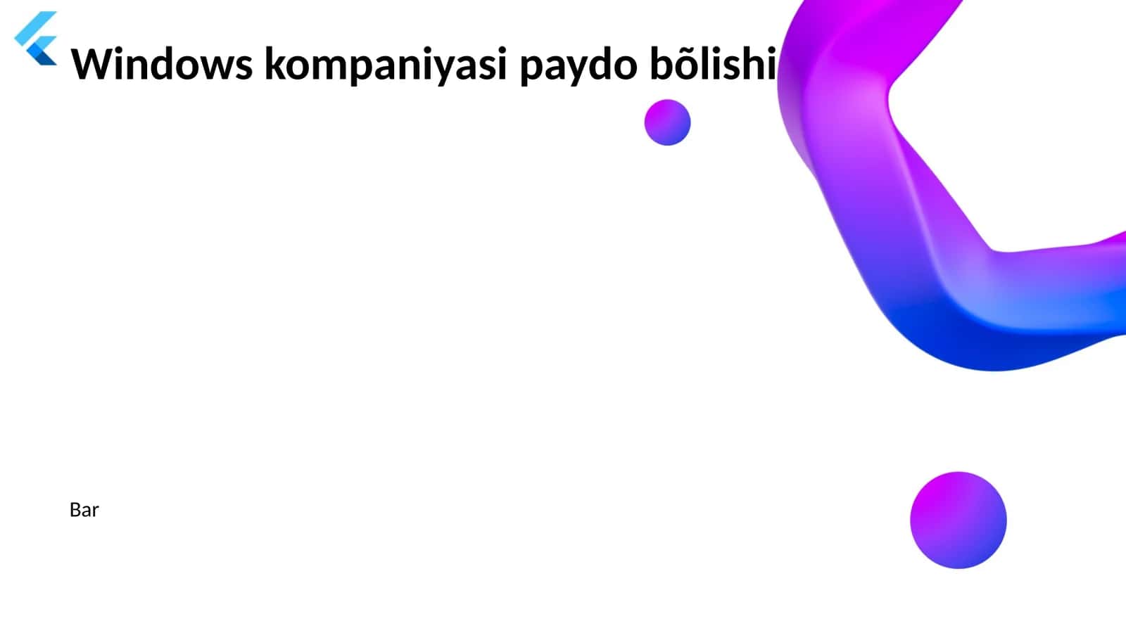Windows kompaniyasi paydo bõlishi