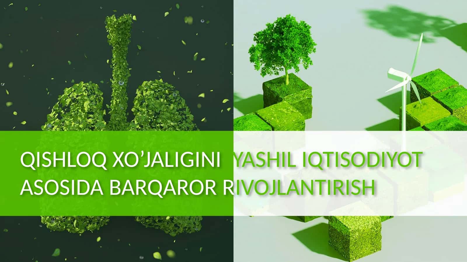 QISHLOQ XO’JALIGINIYASHIL IQTISODIYOTASOSIDA BARQAROR RIVOJLANTIRISH