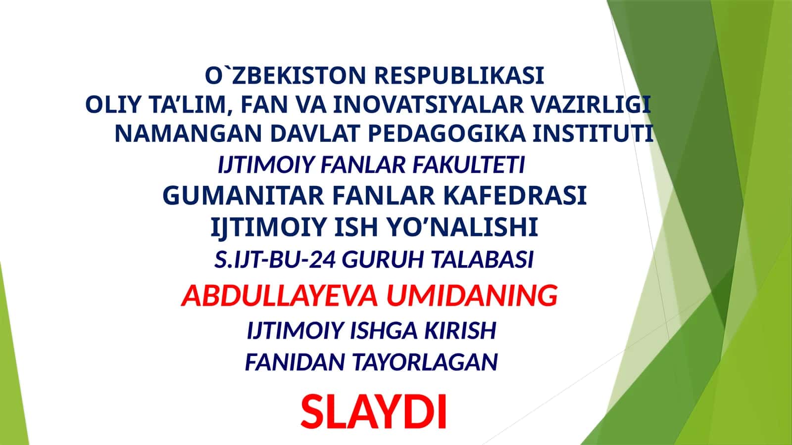 Ijtimoiy Ta'minotning Konservativ Modeli