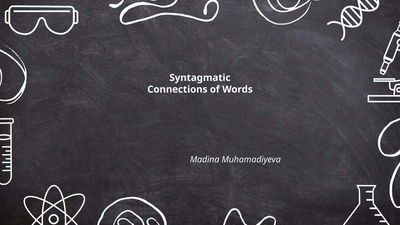 Syntagmatic Connections of Words