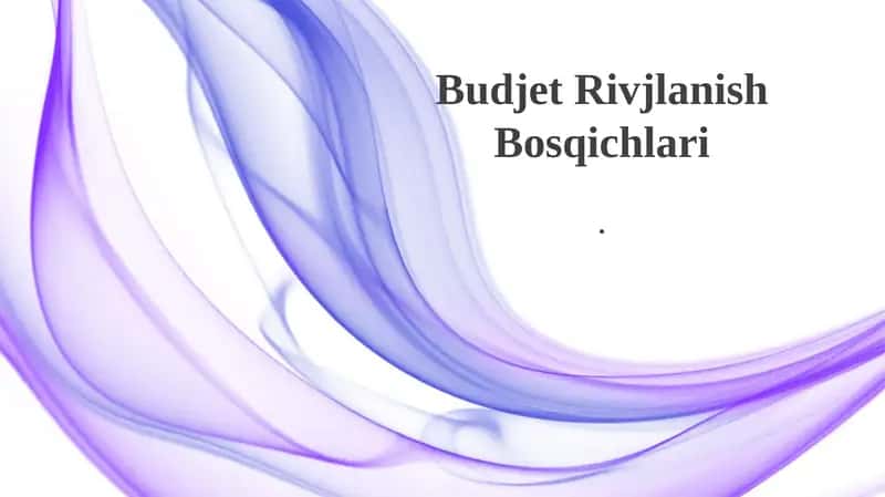Budjet Rivjlanish Bosqichlari