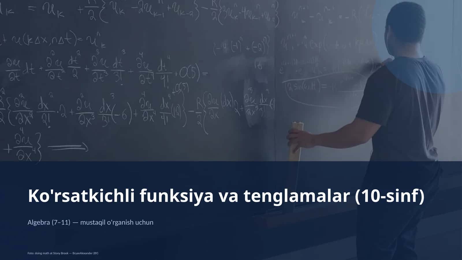 Ko'rsatkichli funksiya va tenglamalar (10-sinf)