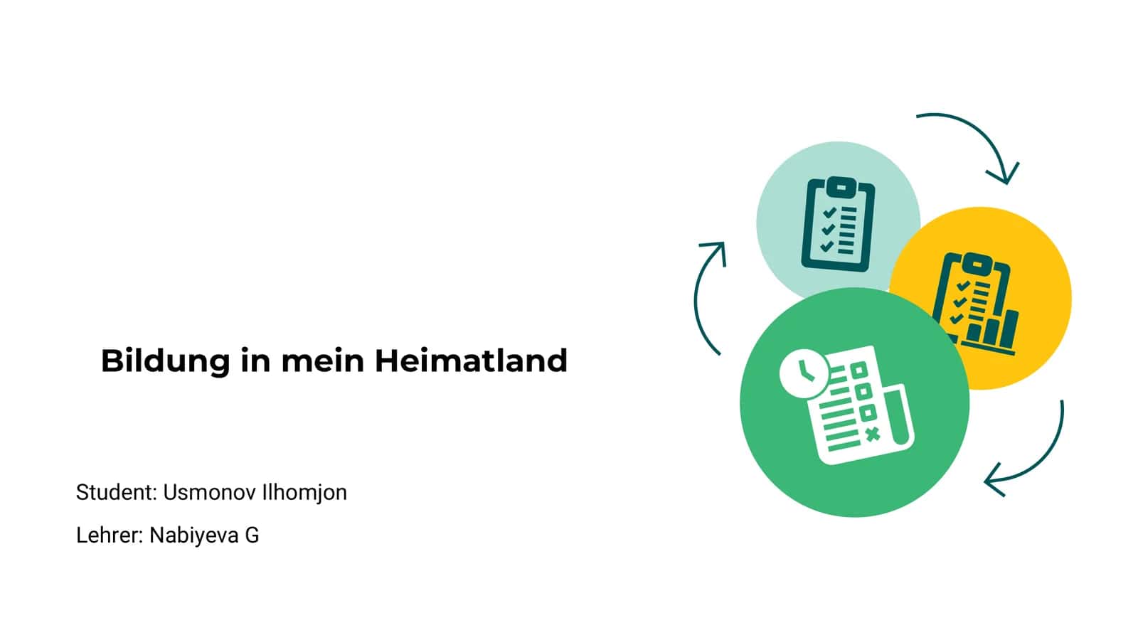 Bildungssystem in meinem Heimatland