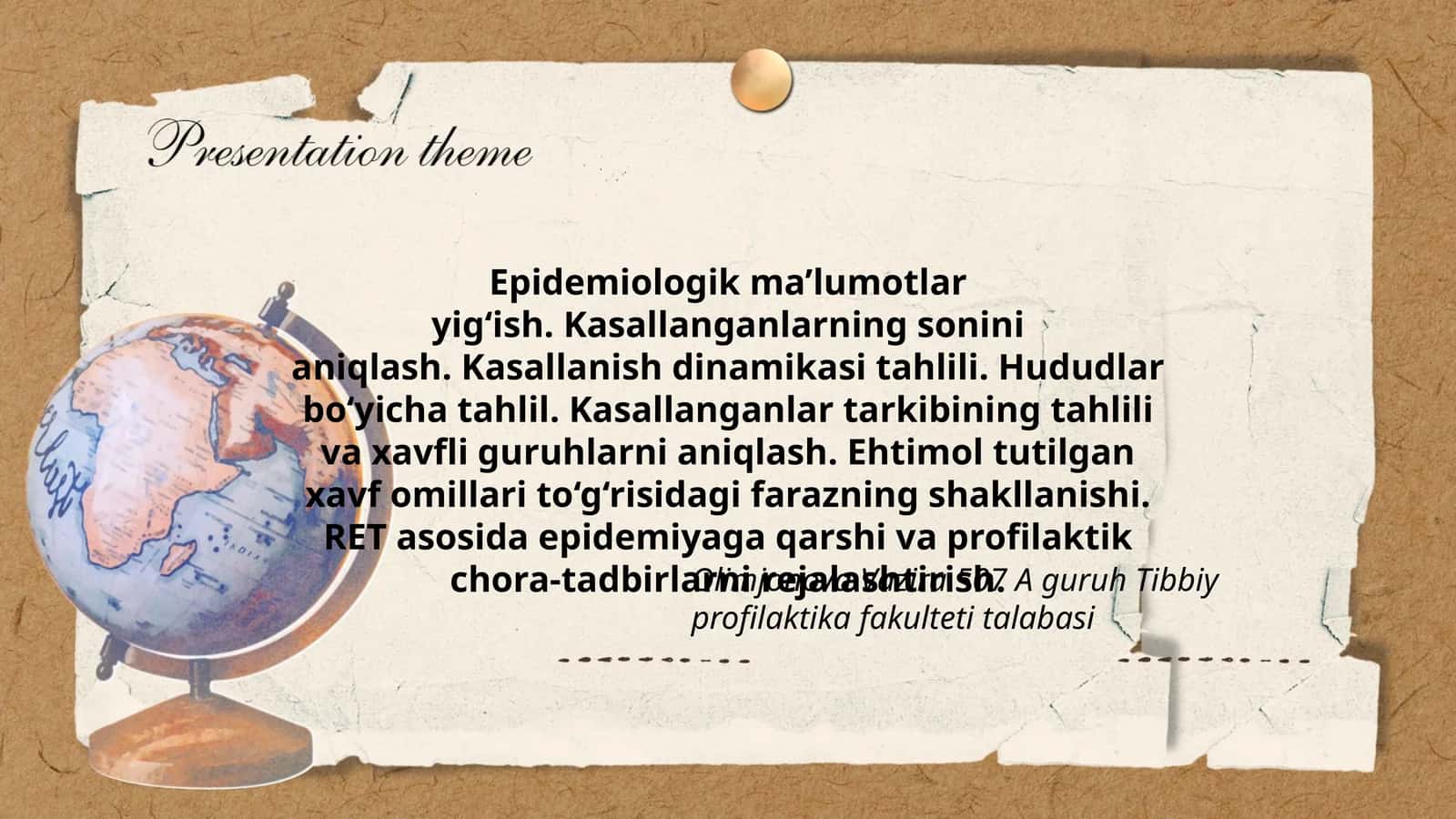 Epidemiologik ma’lumotlar yig‘ish
