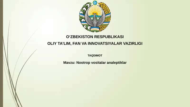 Nootropvositalar va analeptiklar