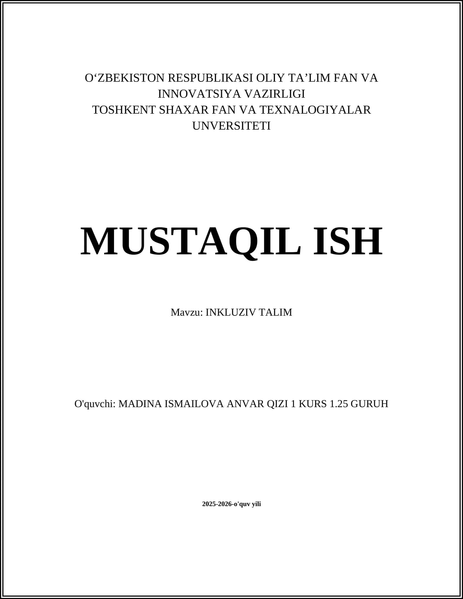 INKLUZIV TALIM