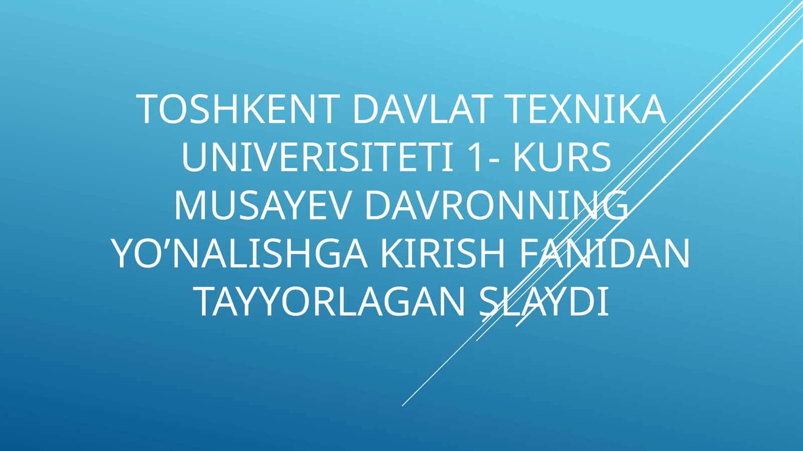 Axborot tizimlari