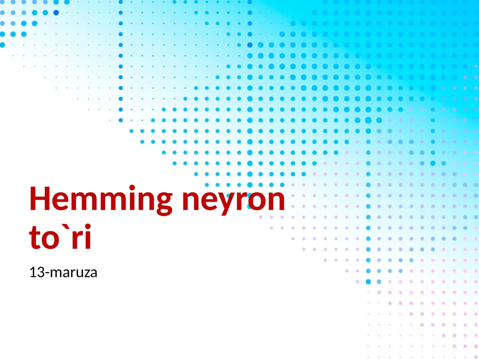 Hemming neyron to`ri