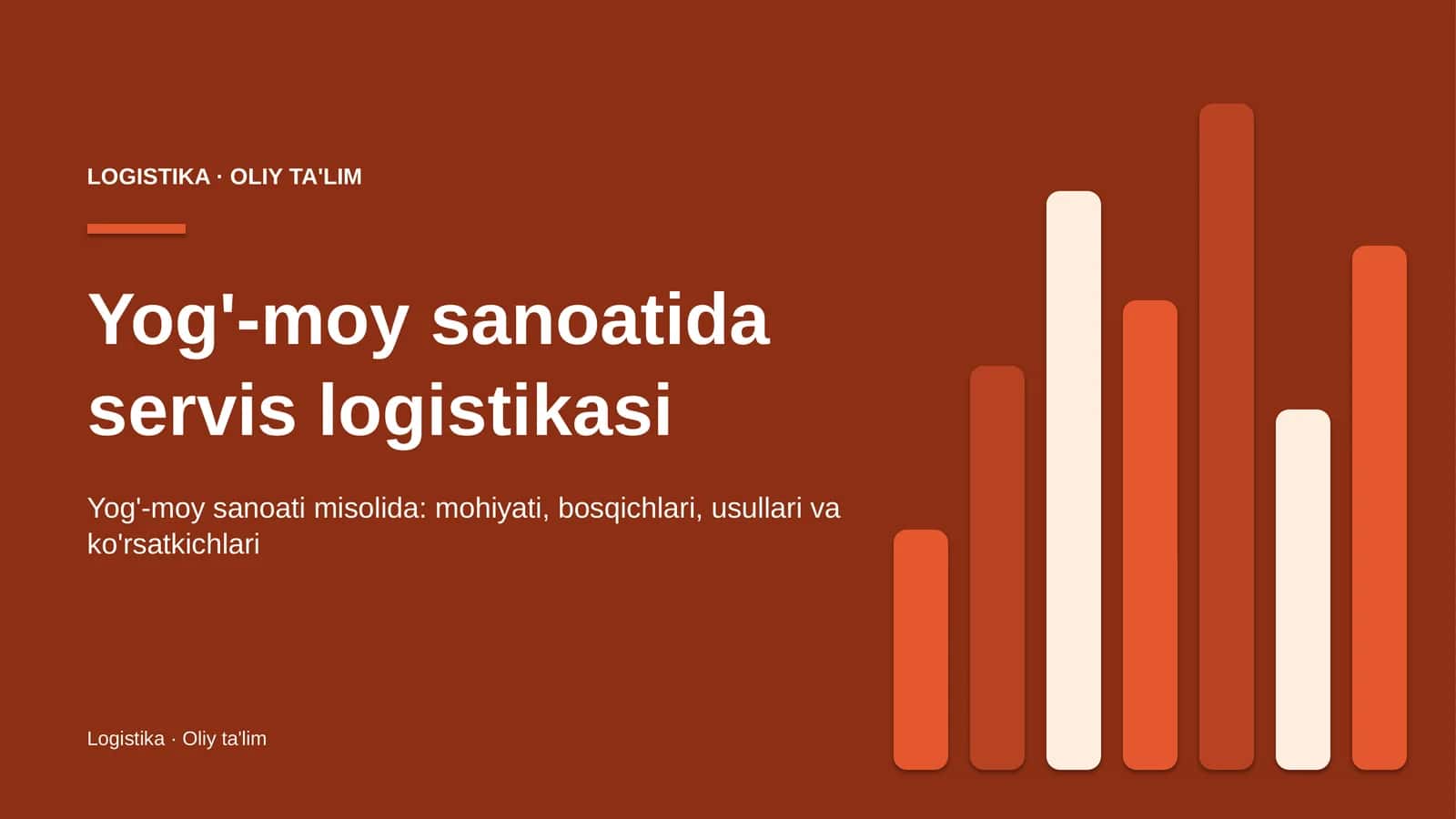 Yog'-moy sanoatida servis logistikasi