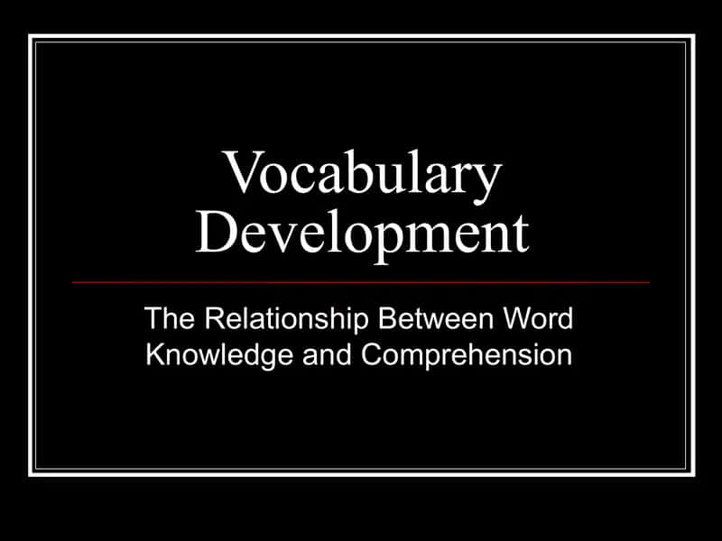 Vocabulary Development