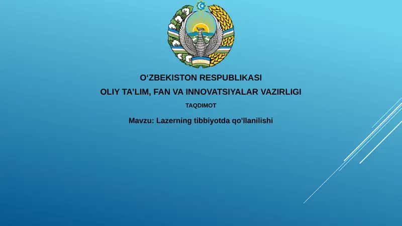 Lazerning Tibbiyotda Qo'llanilishi
