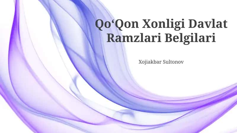 Qo‘Qon Xonligi Davlat Ramzlari Belgilari