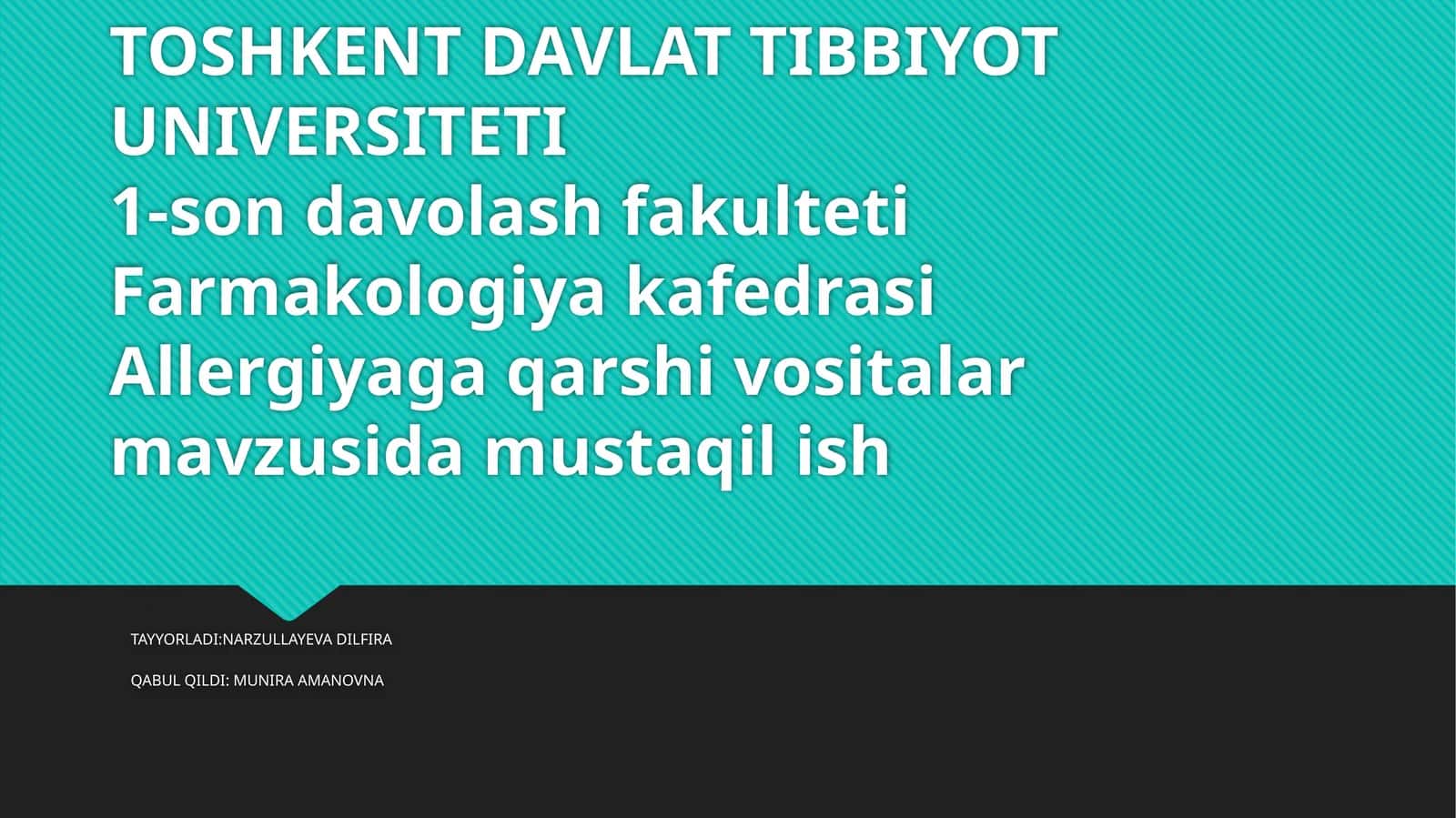 Allergiyaga qarshi vositalar