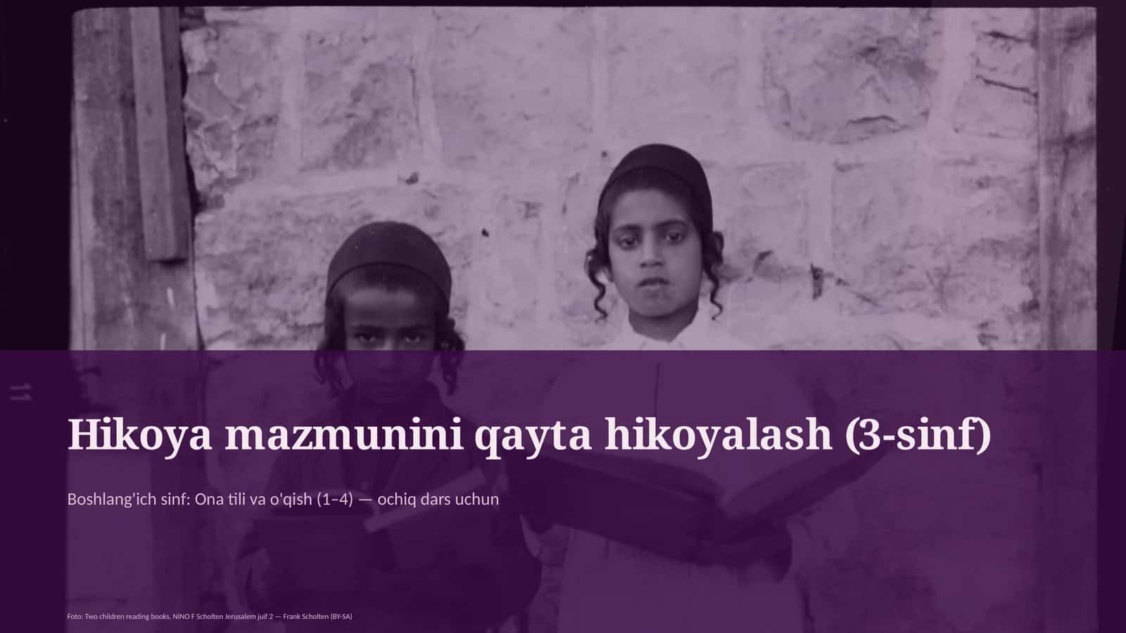 Ona tili va o'qish (1-4) — ochiq dars uchun