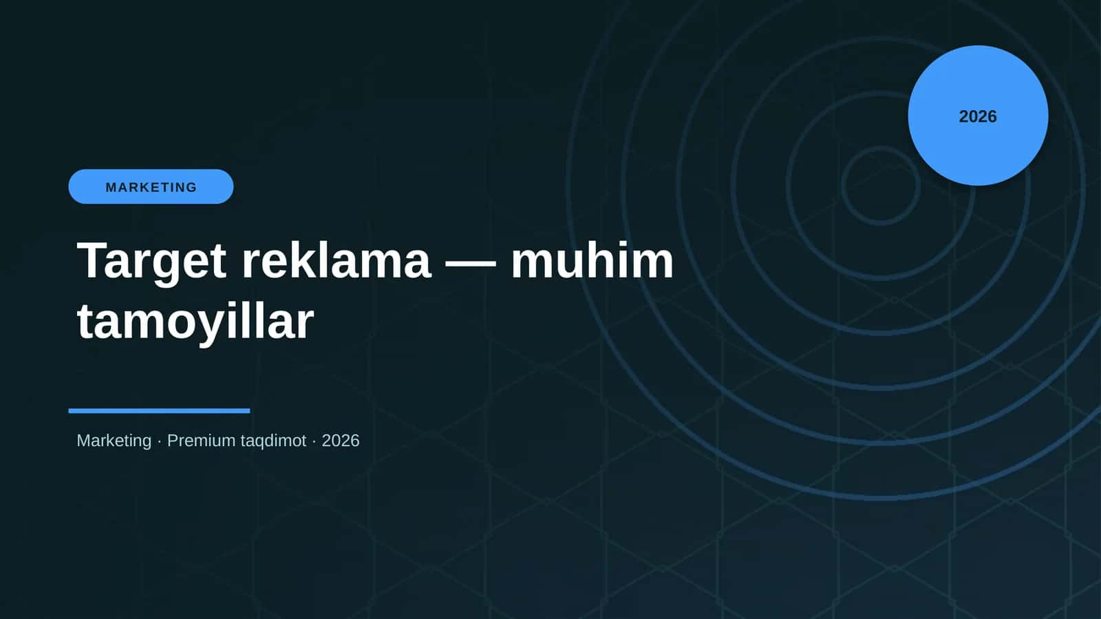 Target reklama — muhim tamoyillar