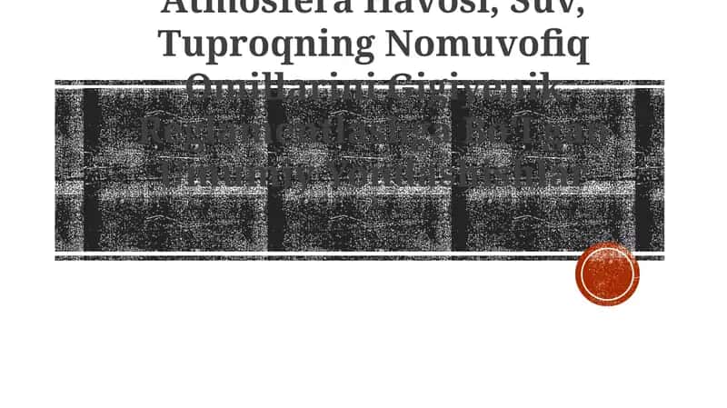 Atmosfera Havosi, Suv, Tuproqning Nomuvofiq Omillarini Gigiyenik Reglamentlashga Bo'Lgan Umumiy Yondashishlar