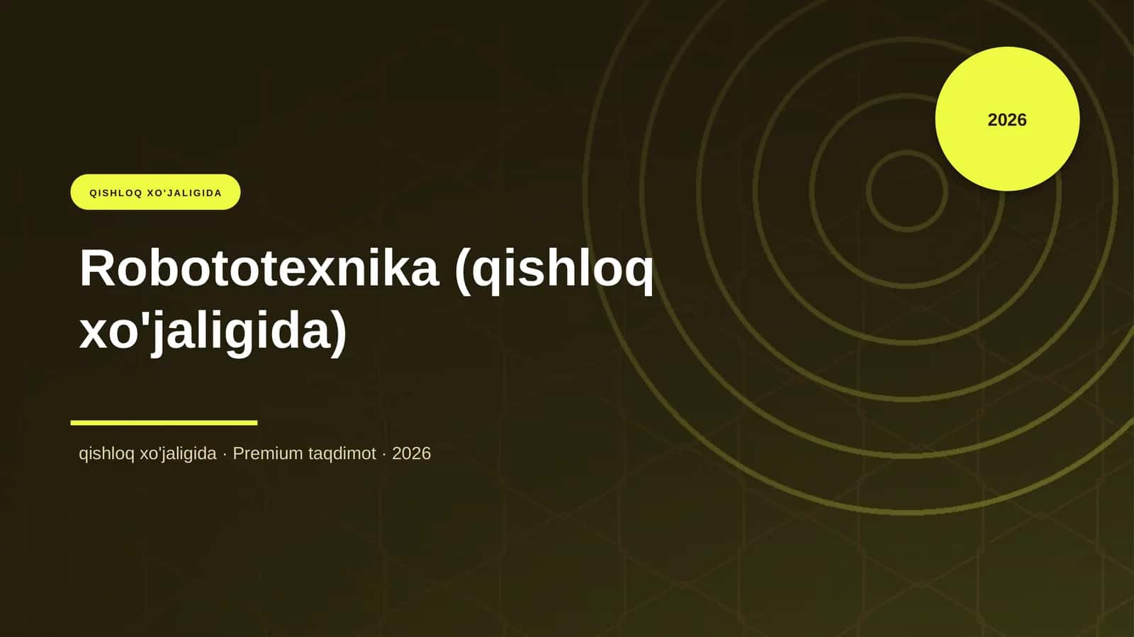 Robototexnika (qishloq xo'jaligida)