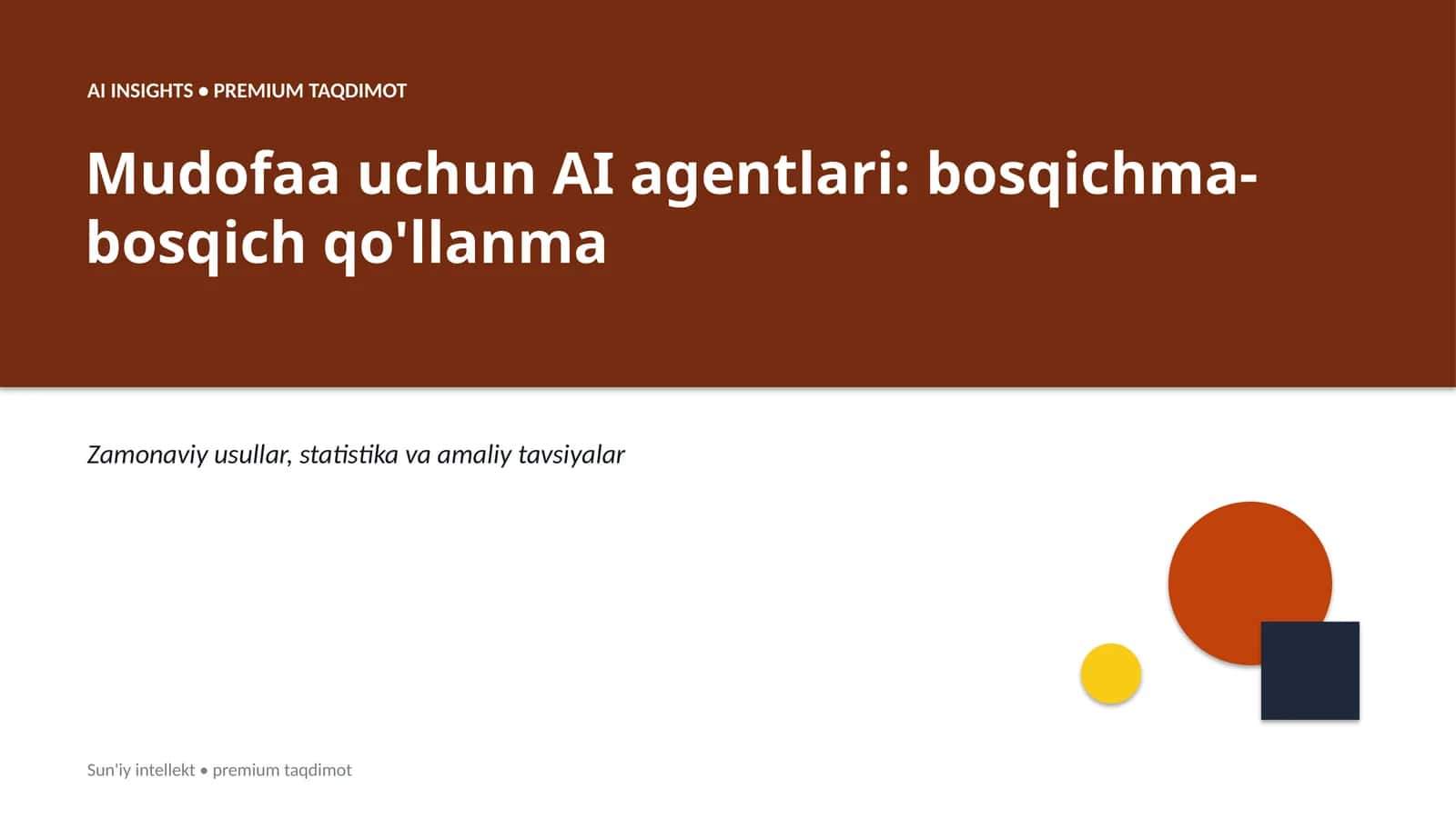 Mudofaa uchun AI agentlari: bosqichma-bosqich qo'llanma