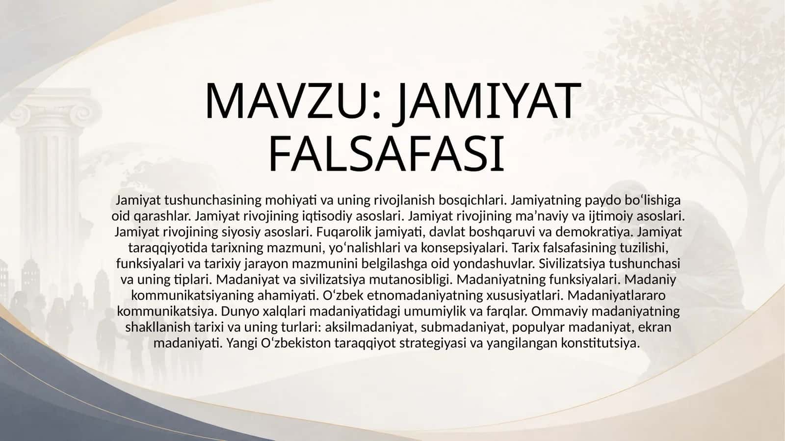 JAMIYAT FALSAFASI
