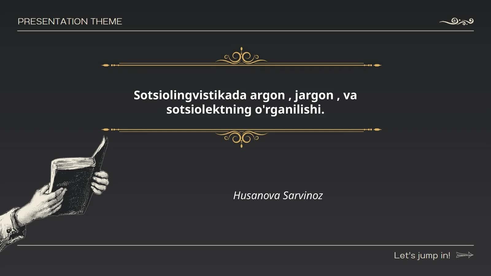 Sotsiolingvistikada argon, jargon, va sotsiolektning o'rganilishi
