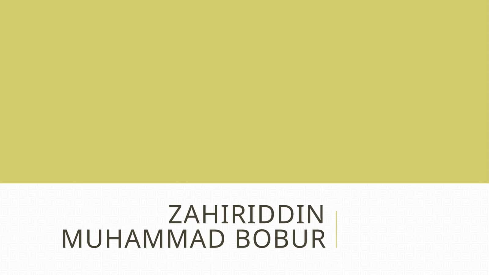 ZahiriddinmuhammadBobur