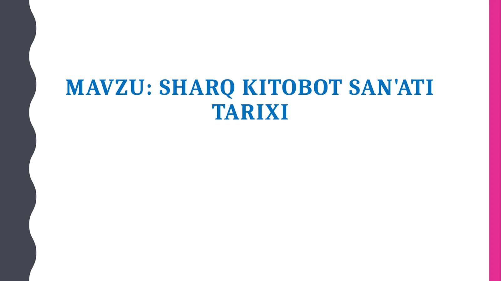 Sharq kitob otsan'ati tarixi