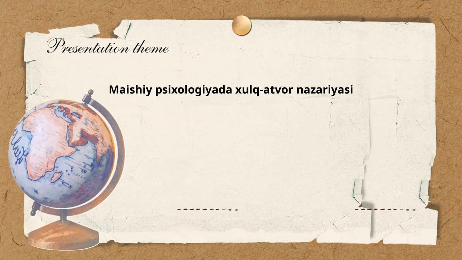 Maishiy psixologiyada xulq-atvor nazariyasi