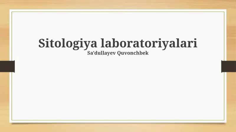 Sitologiya laboratoriyalari
