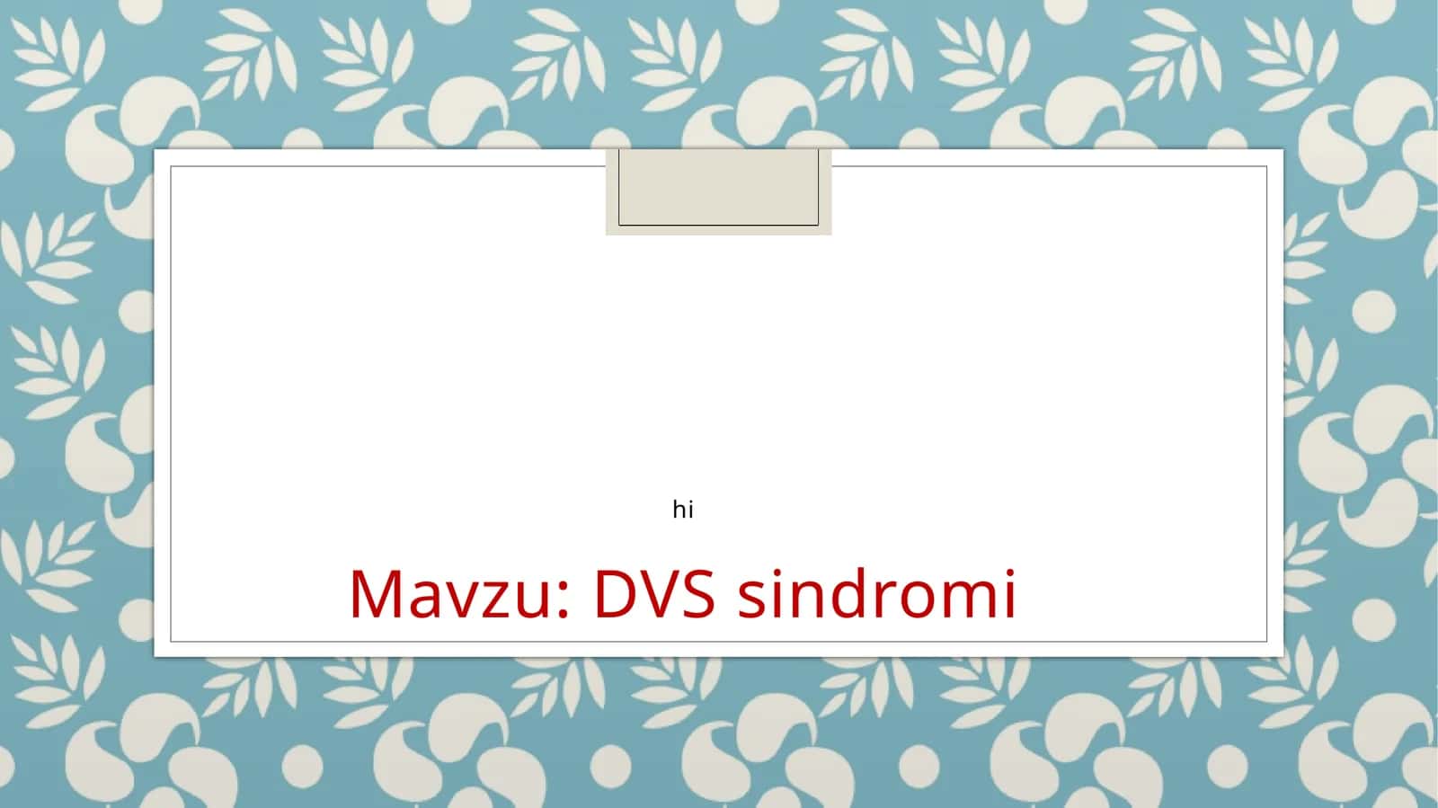 DVSsindromi