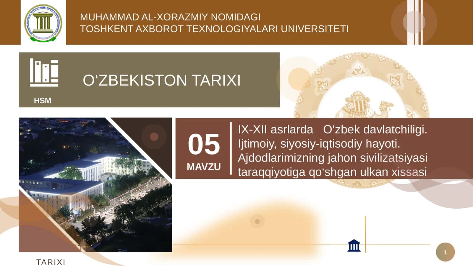 IX-XIIasrlarda O‘zbekdavlatchiligi.Ijtimoiy,siyosiy-iqtisodiy hayoti