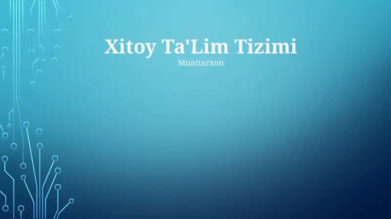 Xitoy Ta'Lim Tizimi