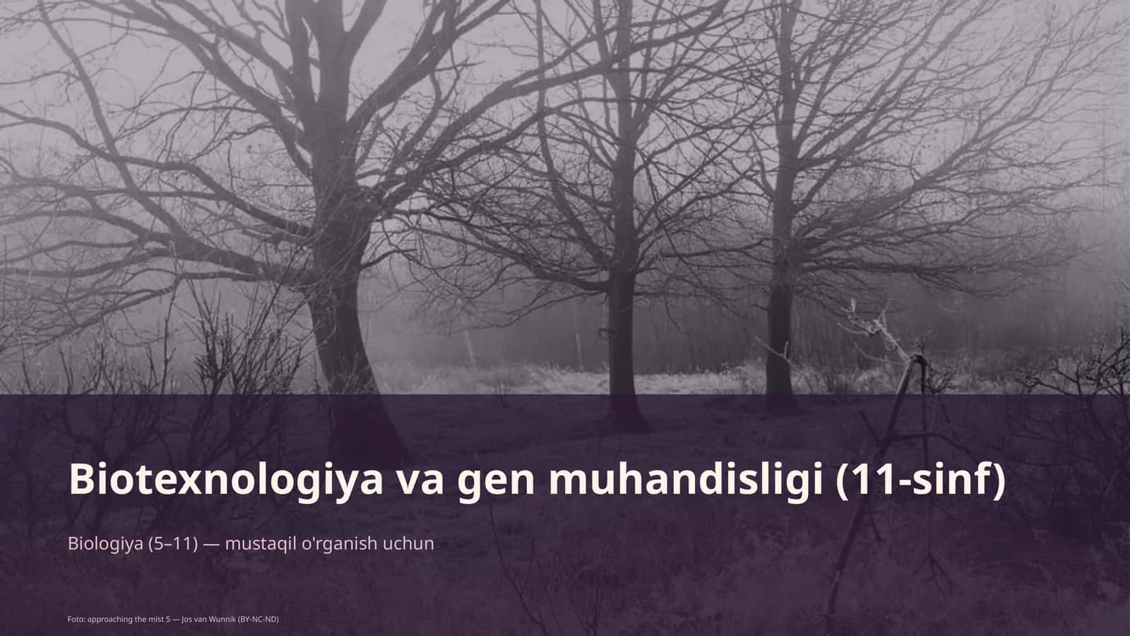 Biotexnologiya va gen muhandisligi (11-sinf)