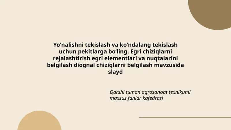 Egri chiziqlarni rejalashtirish