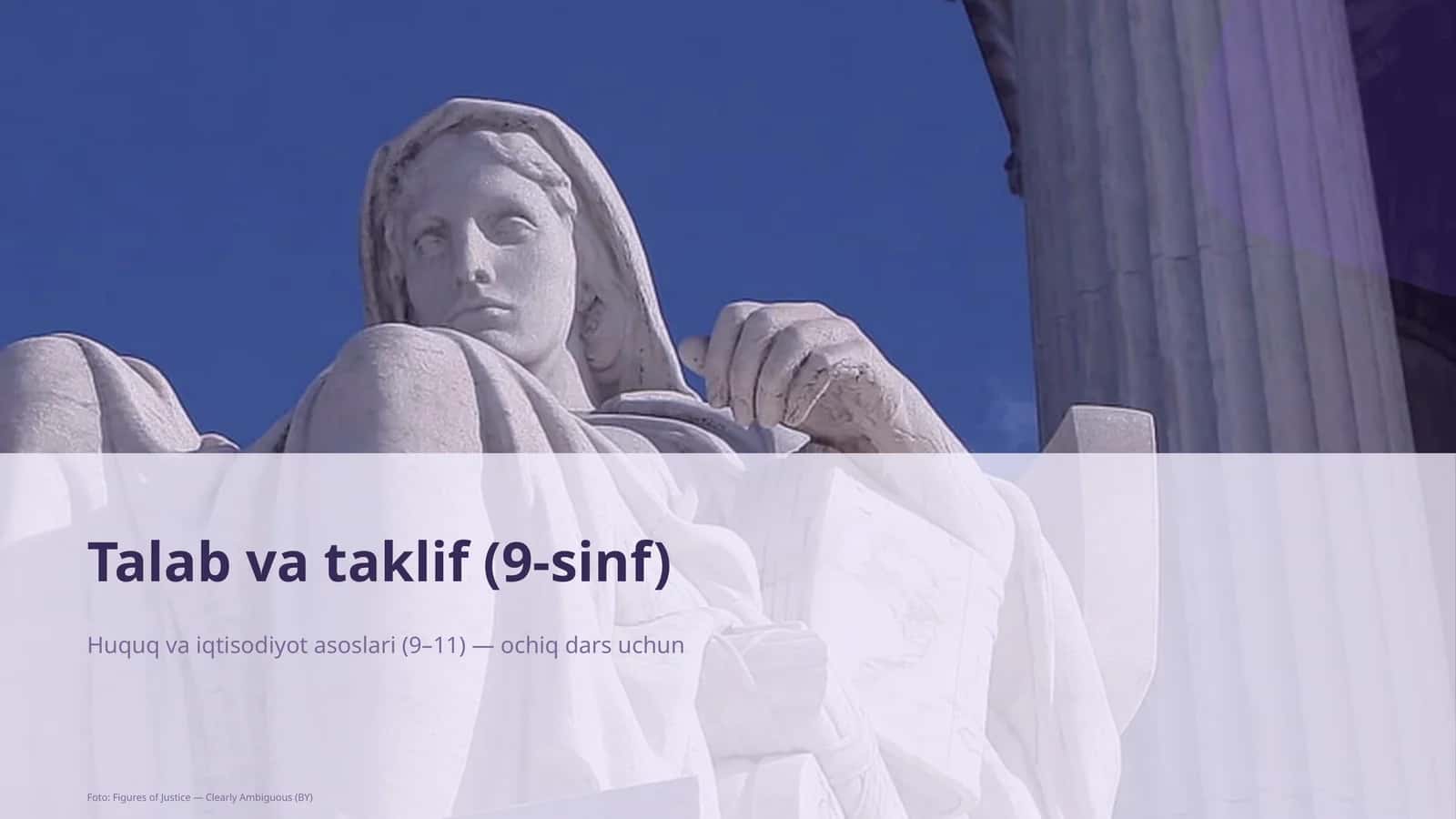 Talab va taklif (9-sinf)