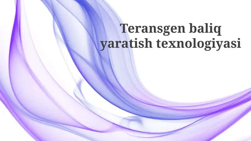 Teransgen baliq yaratish texnologiyasi