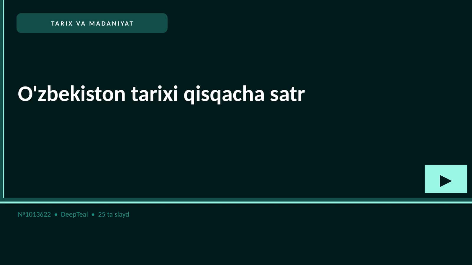 O'zbekiston tarixi qisqacha satr