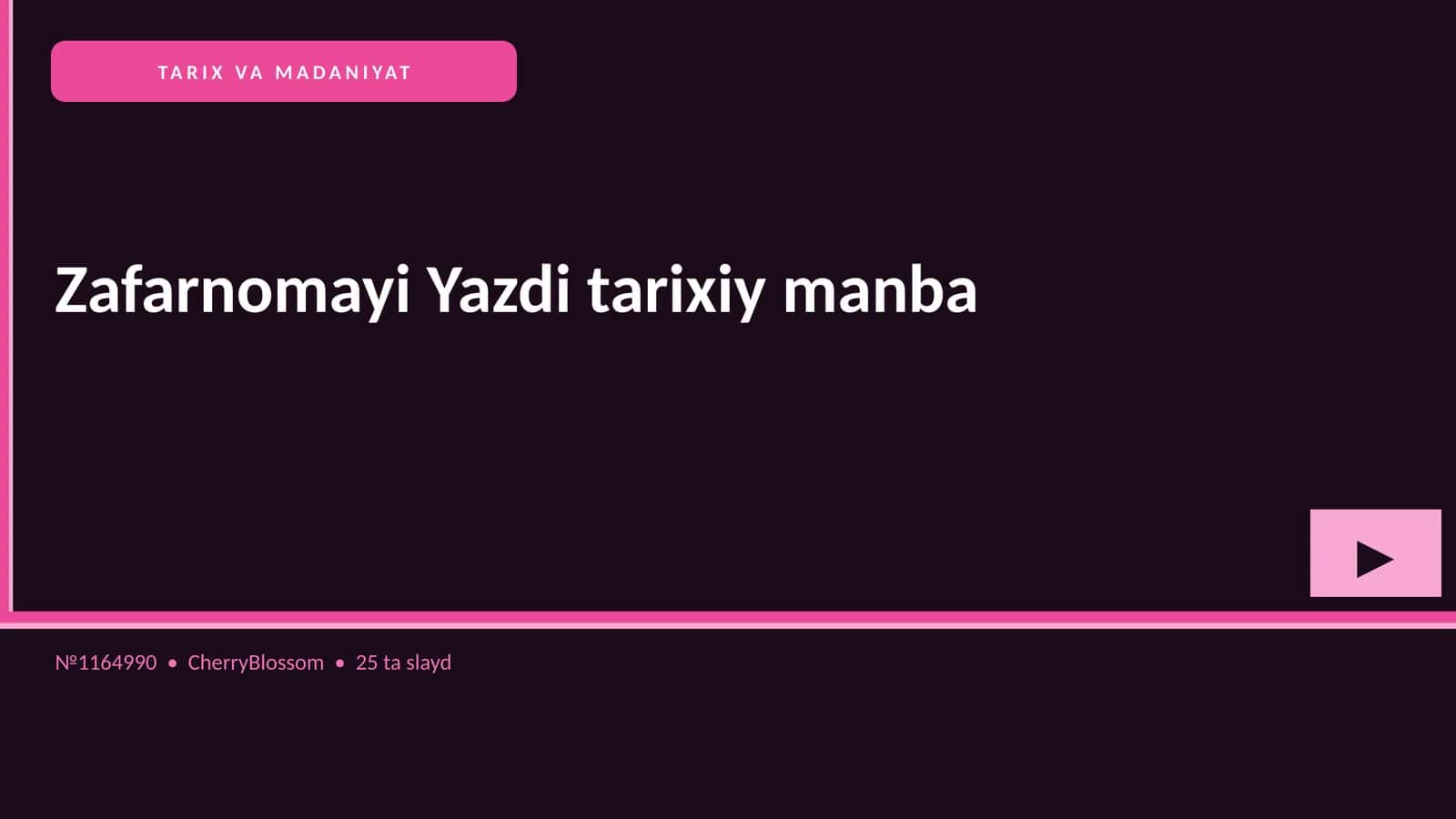 Zafarnomayi Yazdi tarixiy manba