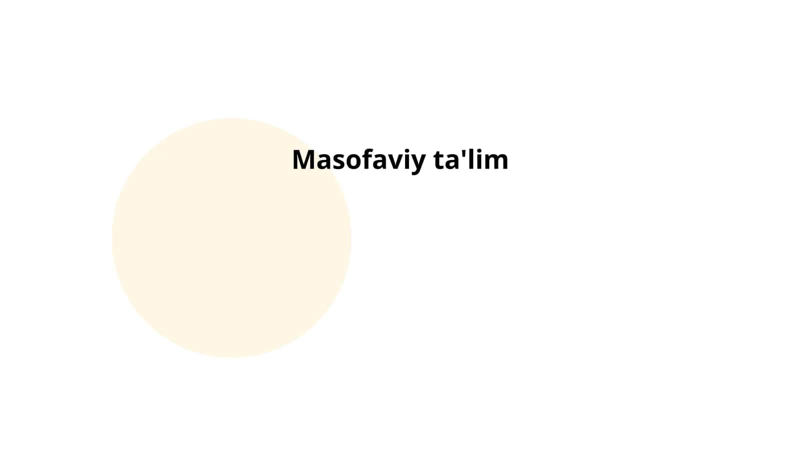 Masofaviy ta'lim