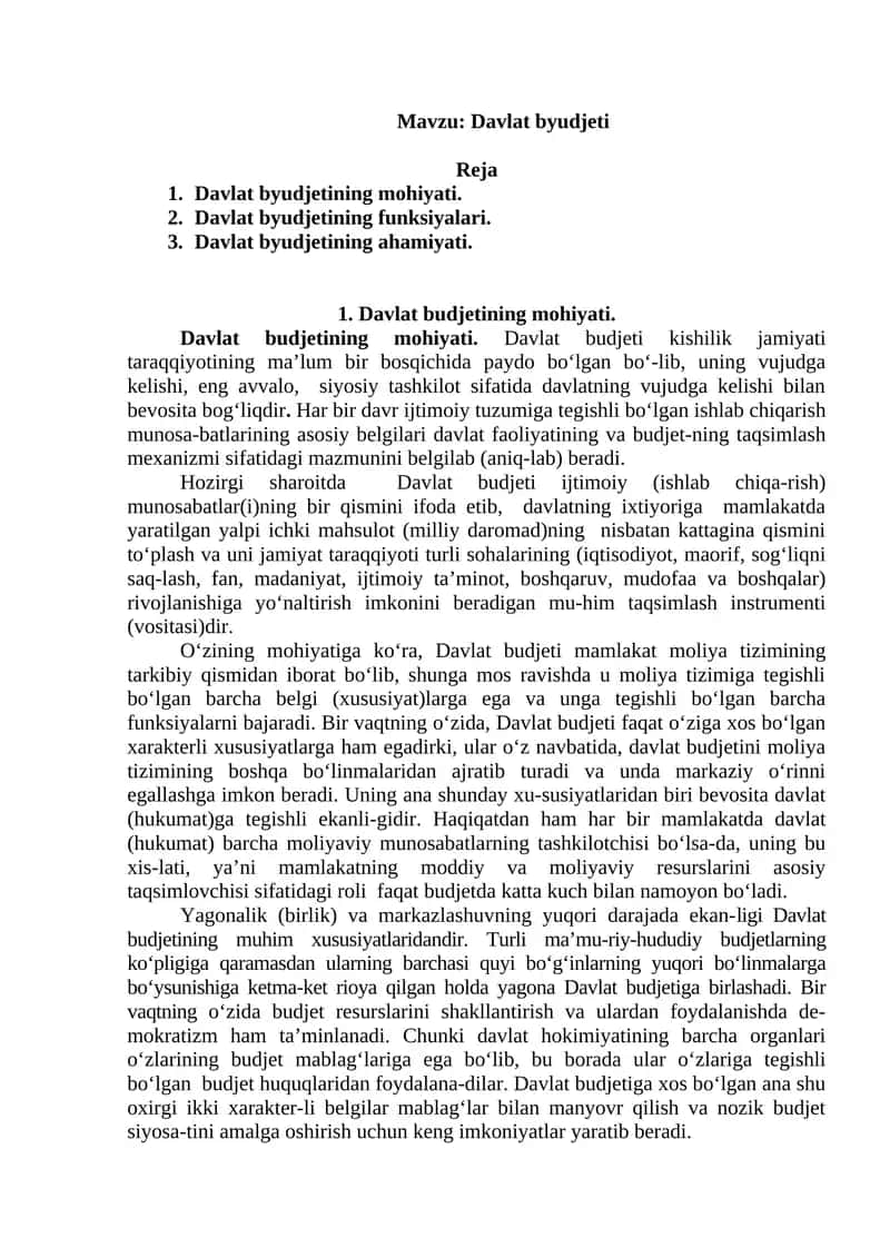 Davlat budjeti