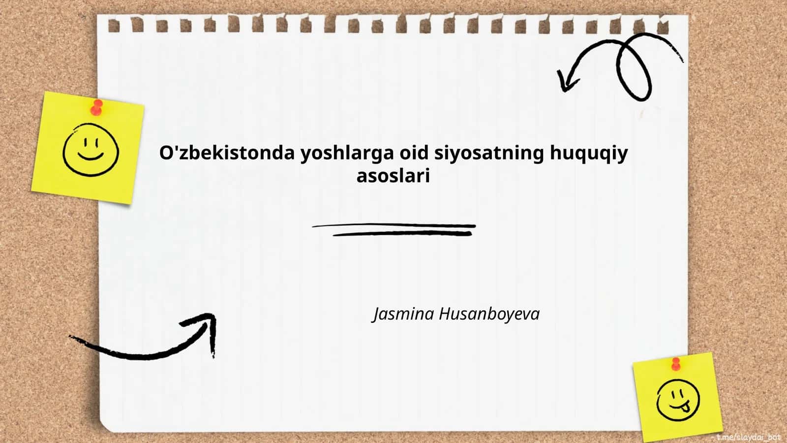 O'zbekistonda yoshlarga oid siyosatning huquqiy asoslari