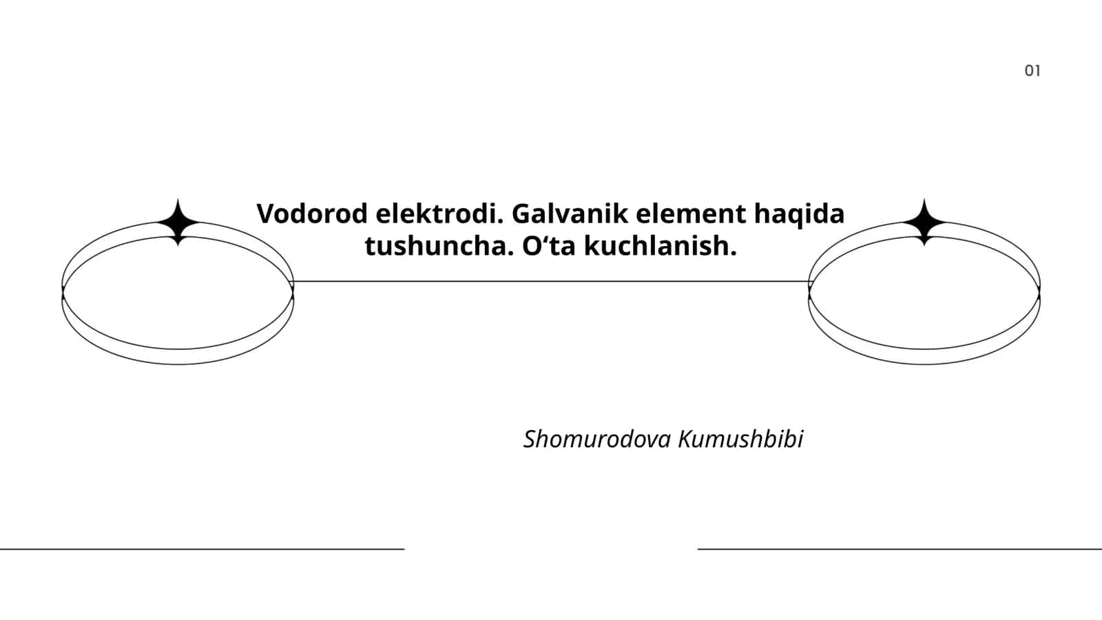 Vodorod elektrodi. Galvanik element haqida tushuncha. Oʻta kuchlanish