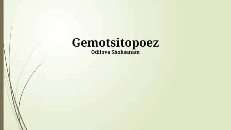 Gemotsitopoez