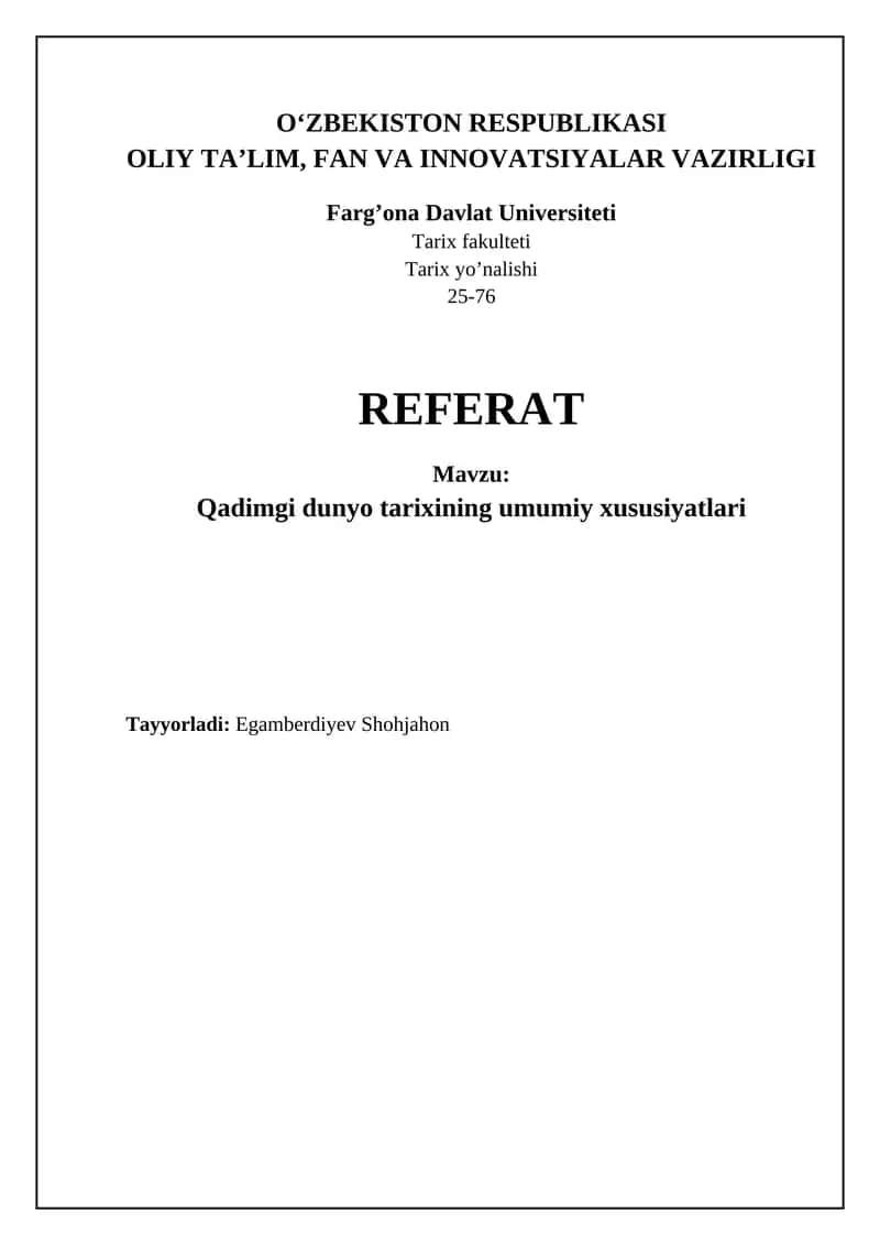 Qadimgi dunyo sivilizatsiyalari