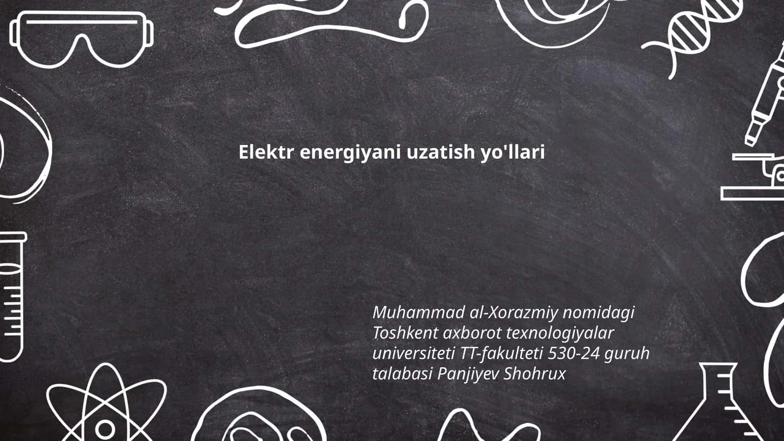 Elektr energiyani uzatish yo'llari