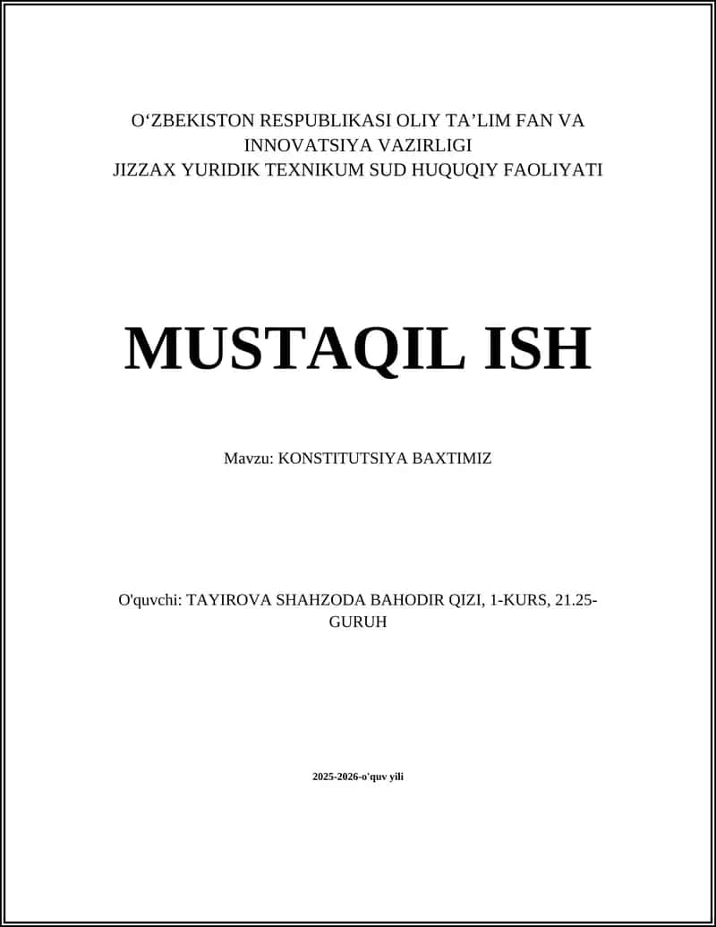 KONSTITUTSIYA BAXTIMIZ