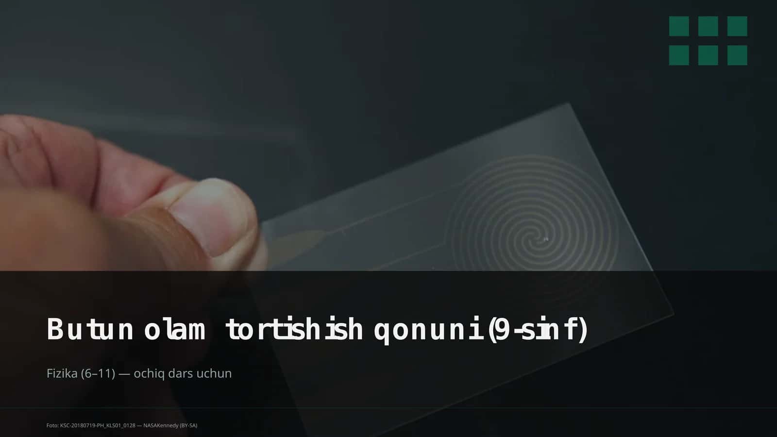 Butun olam tortishish qonuni (9-sinf)